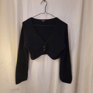 Cropped Shrug Button-Up Cardigan, Le Chateau, size SML